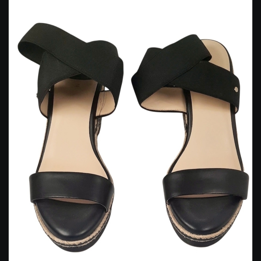 Cole Haan Women's Cloudfeel Black Espadrille Wedge Sandals, Size 10B - Picture 3 of 5